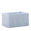 Caja rectangular lana pequeña azul