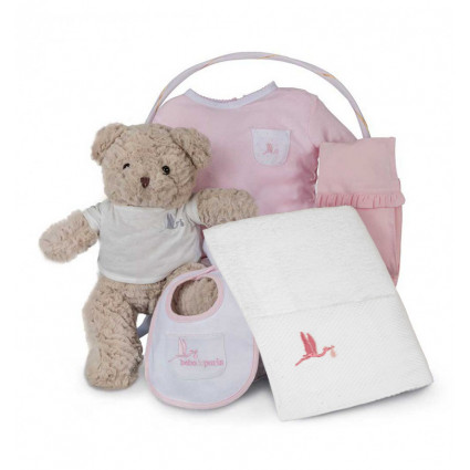 Spa Essential Baby Gift Basket Pink