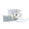 Overnight case with a pack of natural beauty products for babies grey