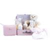 Overnight case with a pack of natural beauty products for babies pink