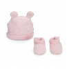 Leggings hat and newborn bootees baby pack pink