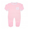 Hamper with personalised blanket and newborn pyjamas pink