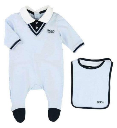 Conjunto Pijama y Babero Hugo Boss Azul