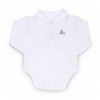  Baby Polo Bodysuit  White