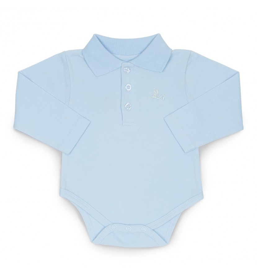  Baby Polo Bodysuit Blue