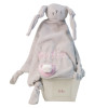Comforter and personalised dummy with baby’s name pink