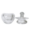 Pack of bootees, personalised dummy with name and dummy clip grey