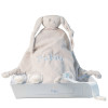 Pack of comforter 2 personalised dummies and dummy clip blue