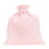 Pack of personalised dummy clip case and nursery bag pink