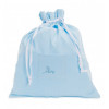 Pack of personalised dummy clip case and nursery bag blue
