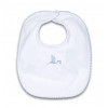Personalised cotton bib and dummy set with baby’s name blue