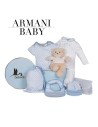 Muslin comforter and personalised dummy set grey