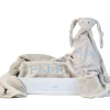 Personalised giftset with personalised blanket and comforter blue