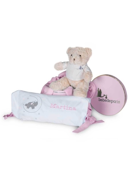 Set Regalo Bebé Almohadón Personalizado rosa