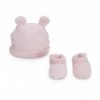 Pink Teddy Baby Hat-Booties Set 