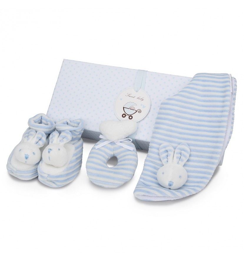 Blue Bunny Baby Gift Set 