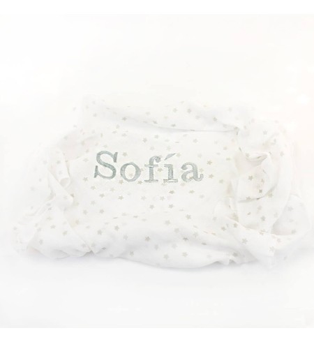 Tarta de Pañales con Muselina Personalizado funda y osito de Peluche