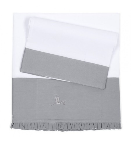 Canastilla Bebe Vintage Serenity Plena Gris